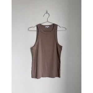 James Perse Cutaway Rib Tank in Beige Size 2/MEDIUM